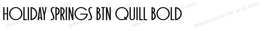Holiday Springs BTN Quill Bold字体转换